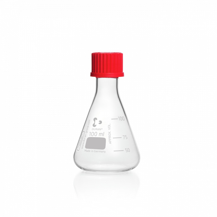螺口锥形瓶 500ml GL32红盖 原Schott/肖特 - Duran