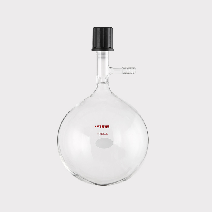 具小咀溶剂存储瓶 小咀外径：10mm，高真空阀：0-8mm，1000ml 特优级 - ACESUN艾斯琳