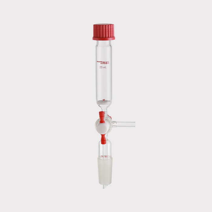 多肽固相合成管 具2mmT型四氟节门,磨口:24/40,25#,G3砂板,25ml 特优级