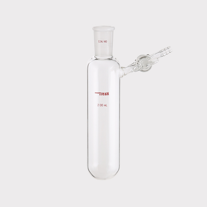 反应管 具2mm玻璃节门,磨口:24/40,200ml 特优级