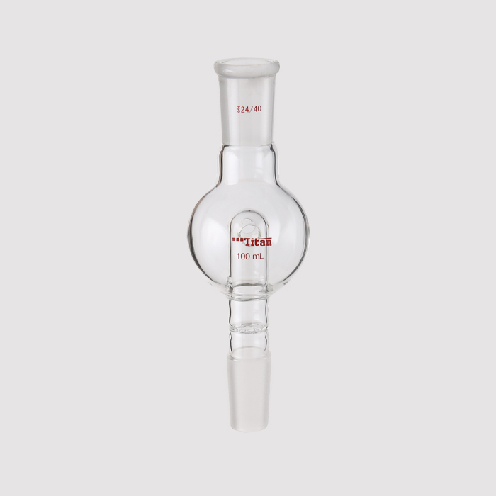 具孔玻板及回流孔的防溅球 上磨口:24/40,下磨口:24/40,100ml 特优级