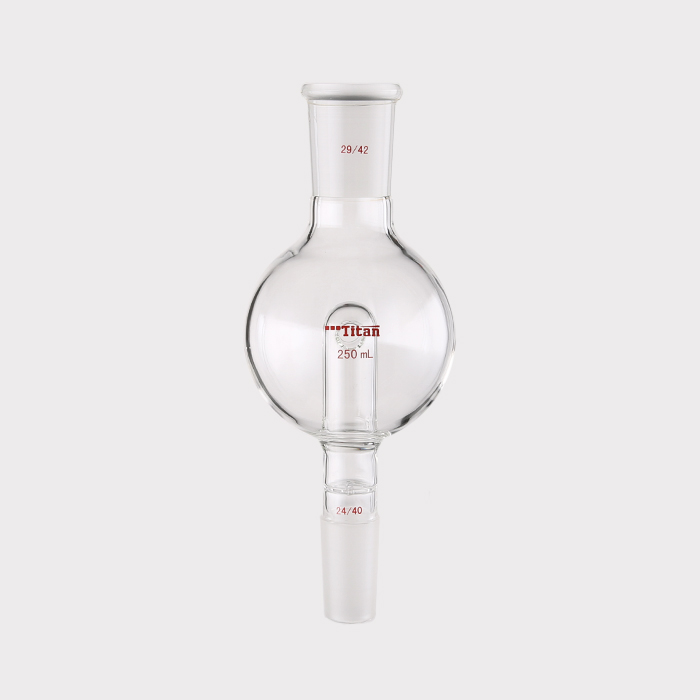 具孔玻板及回流孔的防溅球 上磨口：29/42，下磨口：24/40，250ml 特优级