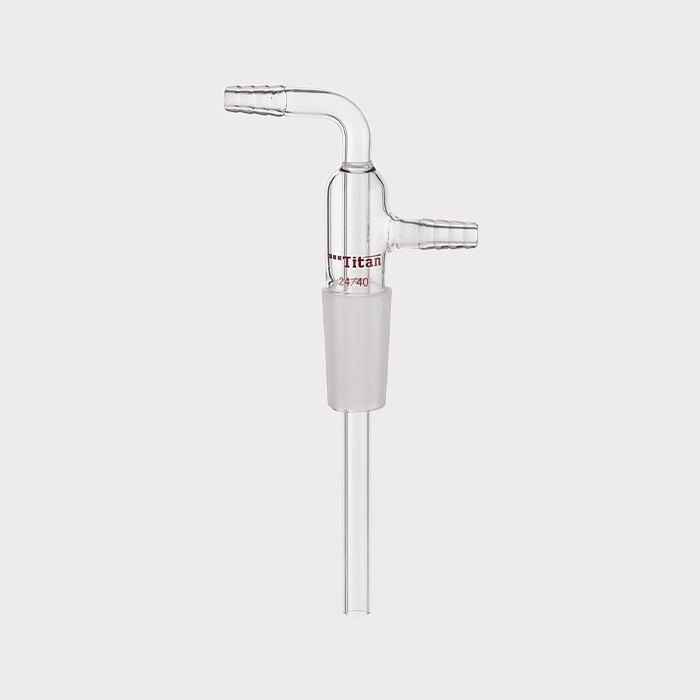 气体或液体输入接头 磨口:24/40,小咀外径:10mm,管长:75mm 特优级