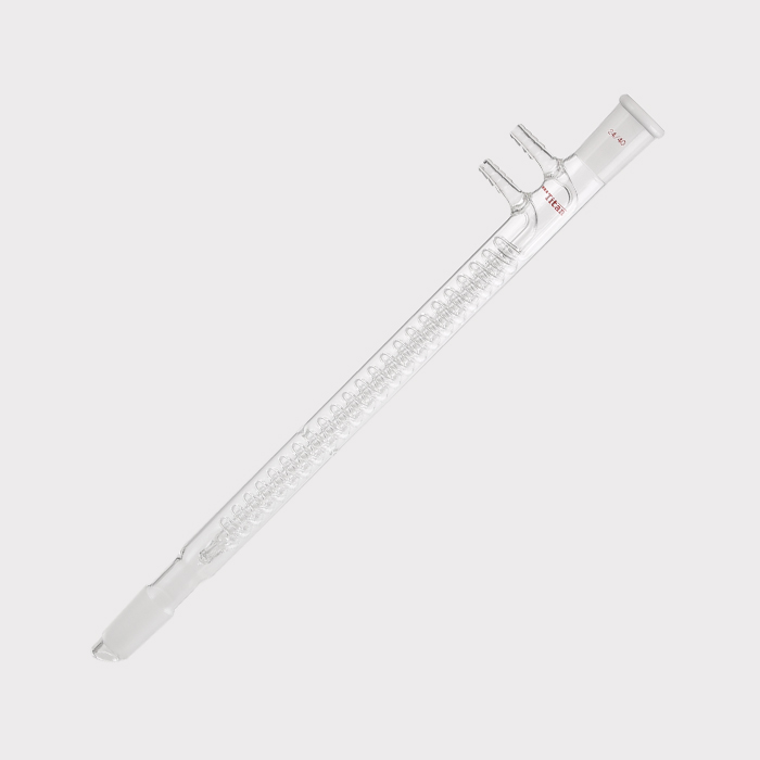 高效蛇型回流冷凝器 磨口：24/40，冷凝长度：275mm，总长度：425mm，小咀外径：10mm 特优级
