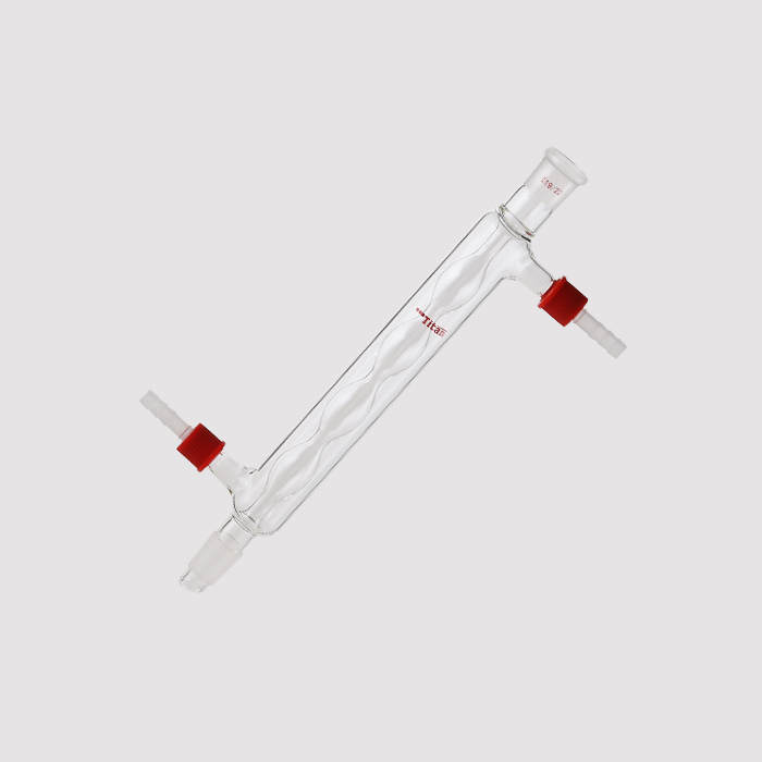 球型冷凝器 具可拆式小咀,磨口:19/22,有效长度:200mm,小咀外径:8mm 特优级