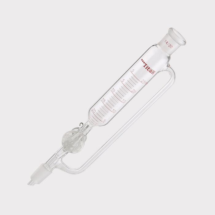 带刻度恒压滴液漏斗 玻璃节门，磨口：14/20，25ml 特优级 - ACESUN艾斯琳