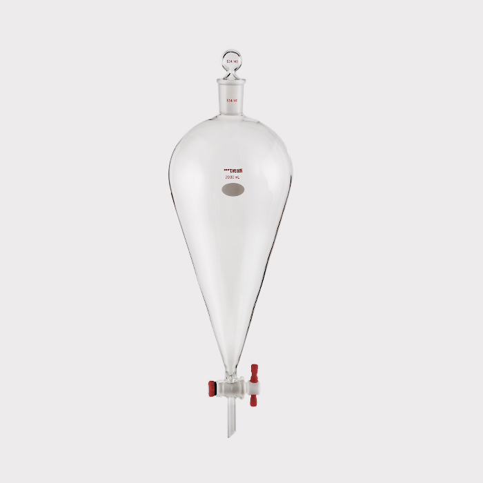 具玻璃塞分液漏斗 上磨口：24/40，四氟节门：4 mm，2000ml 特优级 - ACESUN艾斯琳