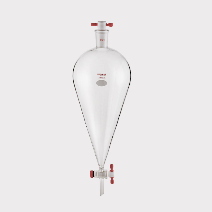 具四氟塞分液漏斗 上磨口：24/40，四氟节门：4 mm，2000ml 特优级 - ACESUN艾斯琳