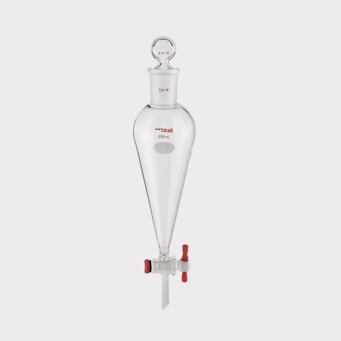 具玻璃塞分液漏斗 上磨口：29/42，四氟节门：4 mm，250ml 特优级 - ACESUN艾斯琳