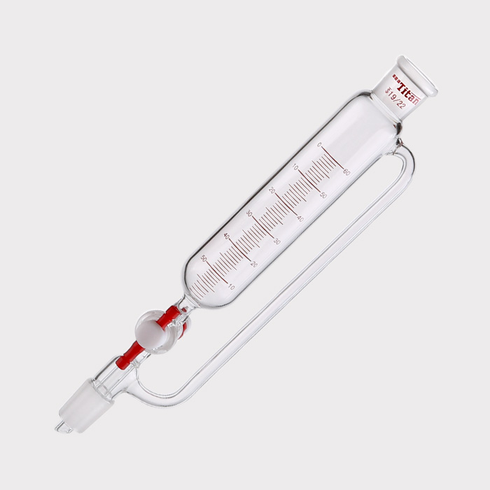 精细可调式带刻度恒压滴液漏斗 磨口：19/22，节门孔径：2mm，60ml 特优级 - ACESUN艾斯琳