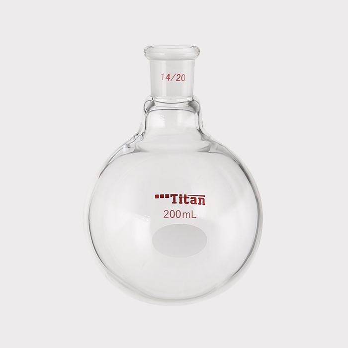 单颈圆底球瓶 厚壁高强度，磨口：14/20，200ml 特优级 - ACESUN艾斯琳