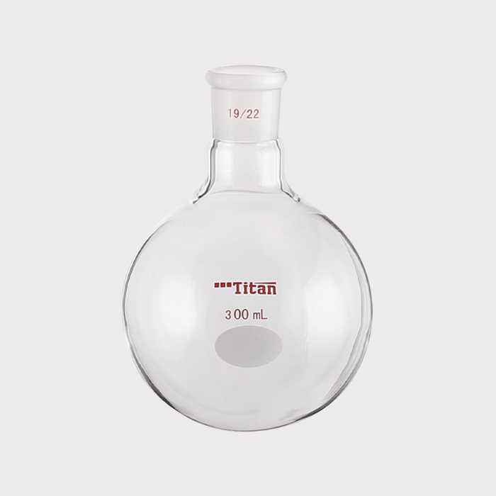 单颈圆底球瓶 厚壁高强度,磨口:19/22,300ml 特优级
