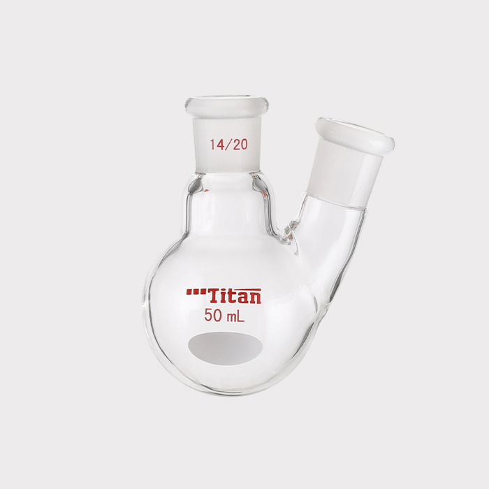 厚壁斜两口瓶 中间磨口：14/20，侧磨口：14/20，50ml 特优级 - ACESUN艾斯琳