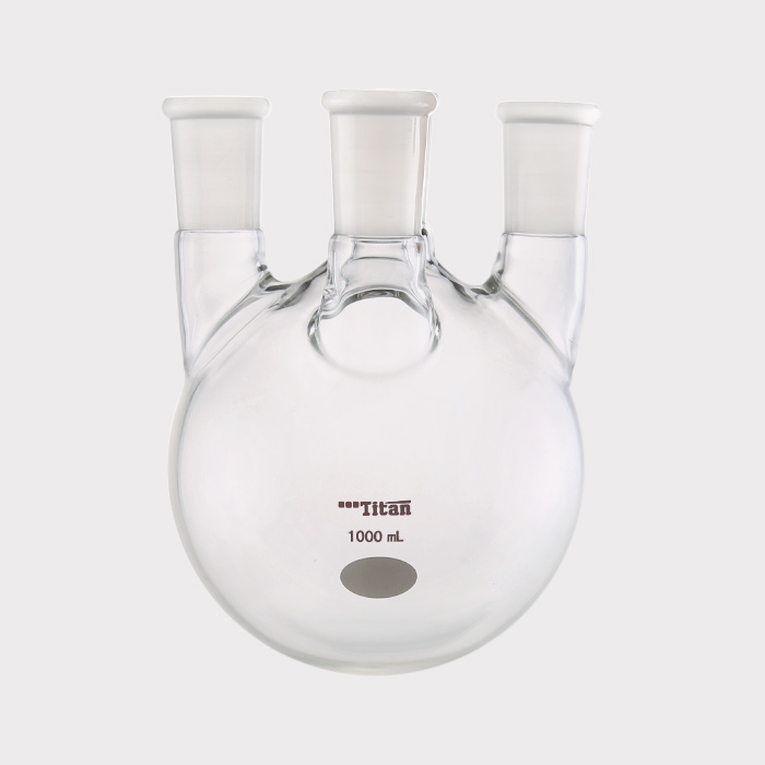 直四口烧瓶 中间磨口：24/40，侧磨口：24/40，前磨口：24/40，1000ml 特优级 - ACESUN艾斯琳