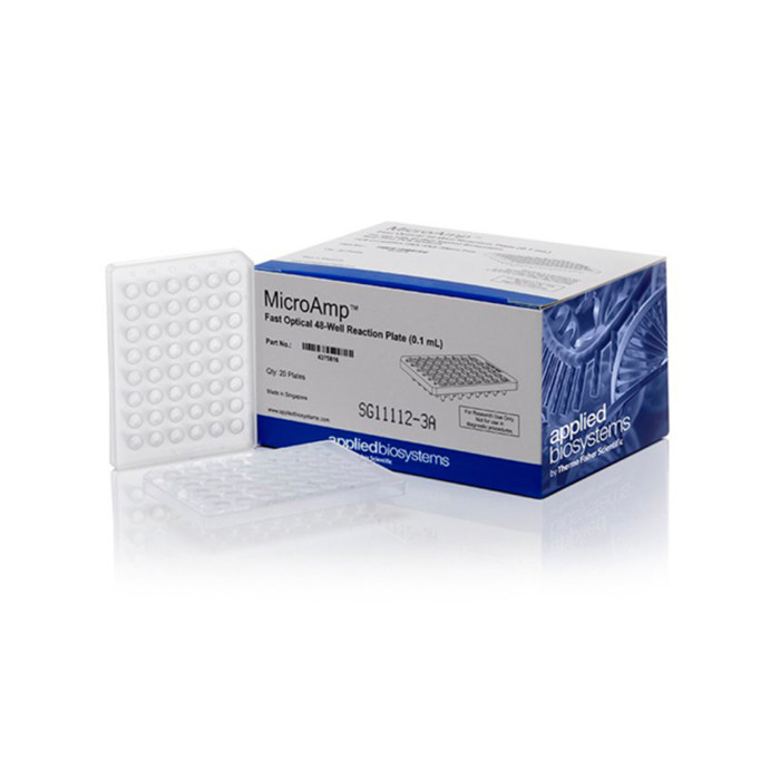 MicroAmp Fast48孔光学透明反应板 0.1ml 无裙边 适配Stepone定量PCR仪 - ABI