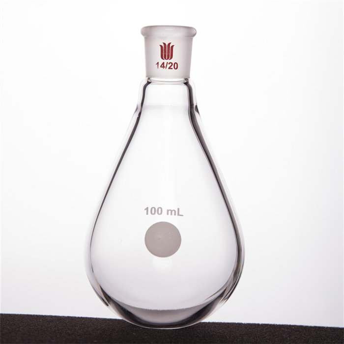 旋蒸用厚壁茄型瓶,高强度,磨口:14/20,100ml - 欣维尔
