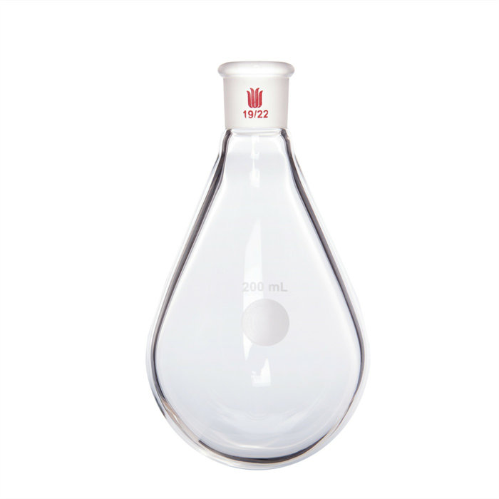 旋蒸用厚壁茄型瓶,高强度,磨口:19/22,200ml - 欣维尔