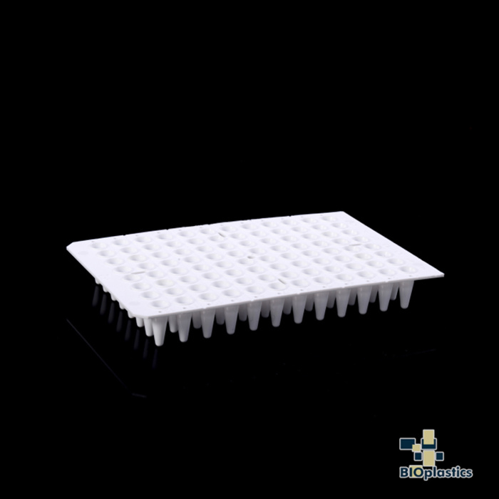 EU 0.1ml 薄壁无裙边96孔板（大包装） 白色 - Bioplastics