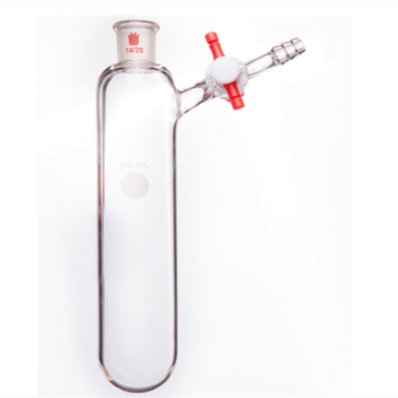 反应管 19/22,具2mm四氟节门,100ml