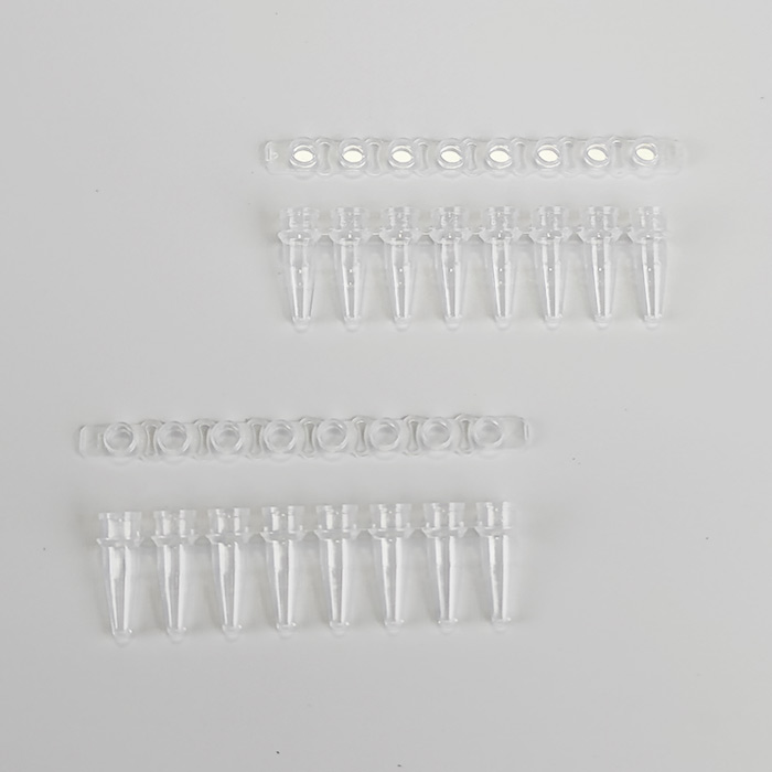 0.2ml PCR八排管（带荧光定量专用平盖）低吸附 - 卧宏/WHB
