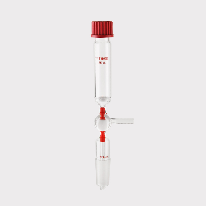 多肽固相合成管 具2mmT型四氟节门,磨口:24/40,25#,G2砂板,25ml 特优级
