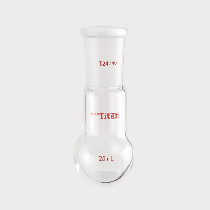 长颈圆底烧瓶,25ml，磨口：24/40 特优级 - ACESUN艾斯琳