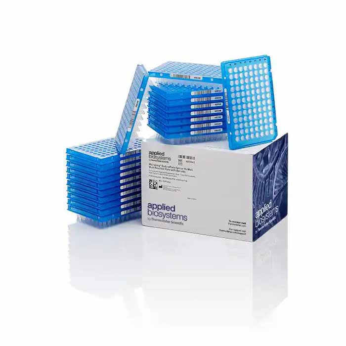 MicroAmp EnduraPlate 光学 96孔蓝色反应板 0.2ml 半裙边（带条形码） - ABI