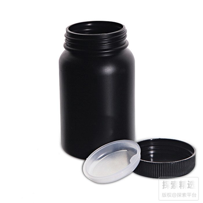 HDPE塑料大口圆瓶 1000ml 黑色 - 玖梧精选
