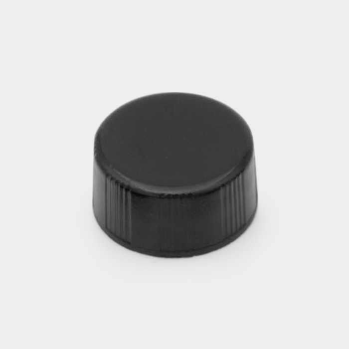 9mm预组装黑色实心螺纹盖 带白色PTFE/红色硅胶垫