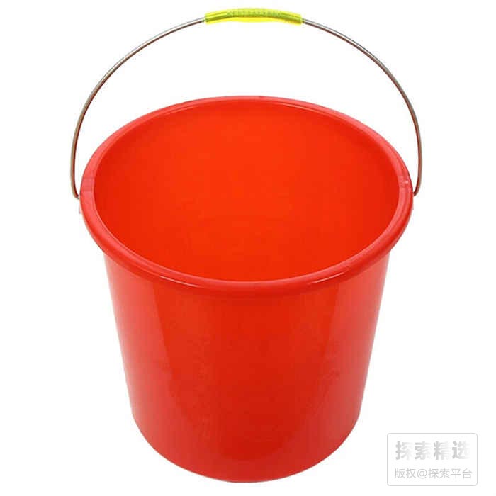 水桶 红色 高29cm 上口径满外33cm 下口径25cm(手工测量误差1CM)