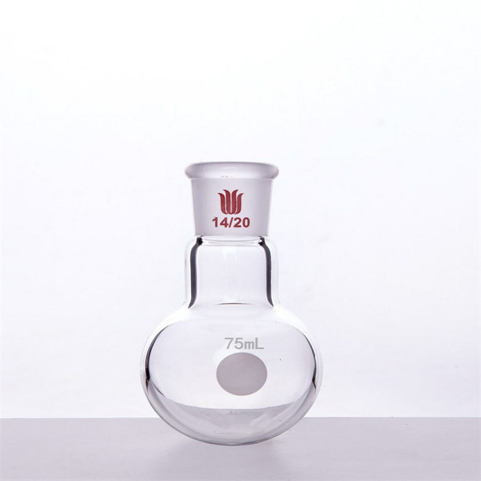 单颈圆底球瓶,厚壁高强度,磨口:14/20,75ml - 欣维尔
