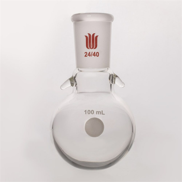 具挂钩的圆底烧瓶,磨口:24/40,100ml - 欣维尔