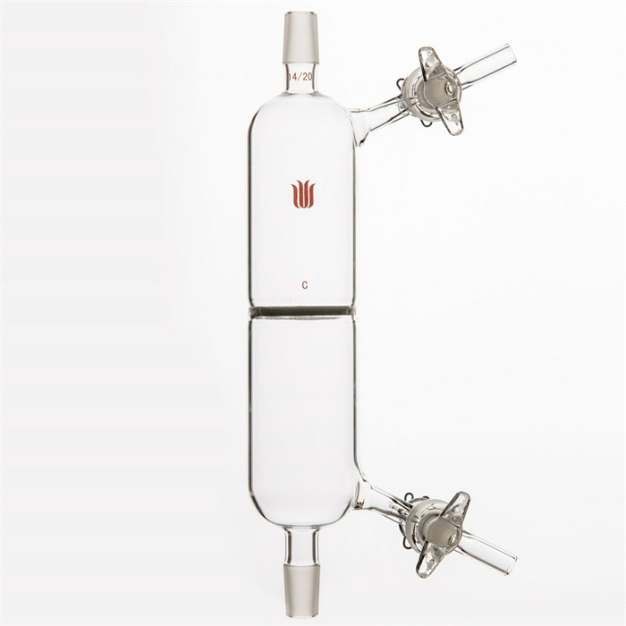 具砂板过滤管,2个玻璃节门,砂芯直径：40mm，孔隙规格：G2，磨口：14/20