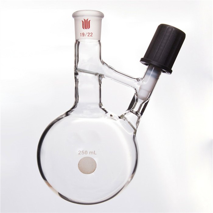 溶剂存储转移球瓶,磨口:19/22,250ml,4mm高真空阀