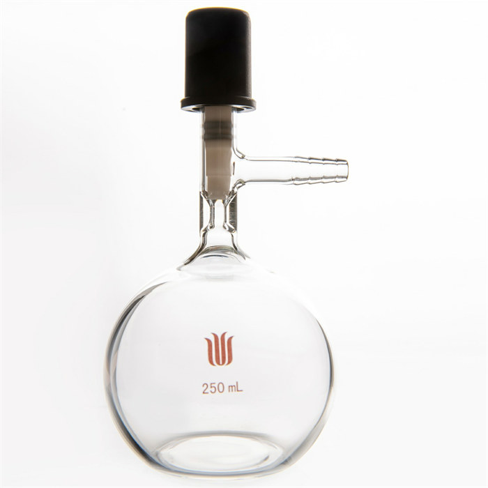 平底溶剂存储瓶,4mm高真空阀,250ml - 欣维尔