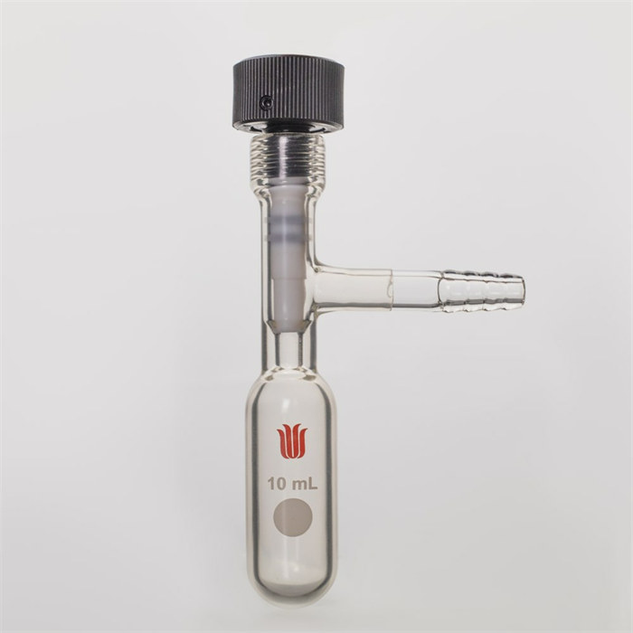 镀膜，溶剂存储瓶10ML,7#内螺纹4MM高真空，外径22*长55MM - 欣维尔