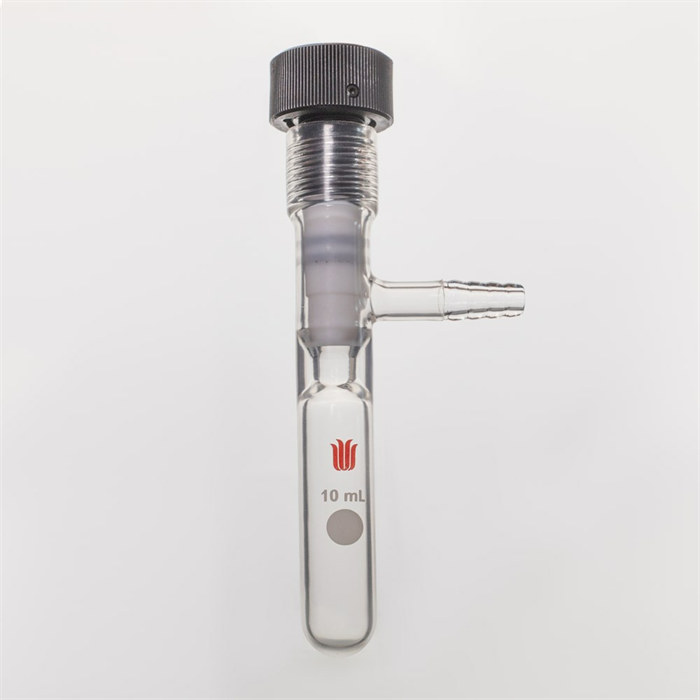 镀膜，溶剂存储瓶10ML,11#内螺纹8MM高真空，外径19*长65MM - 欣维尔