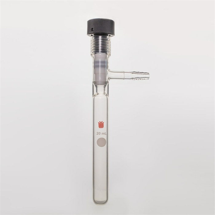 镀膜，溶剂存储瓶20ML,11#内螺纹8MM高真空，外径19*长130MM - 欣维尔