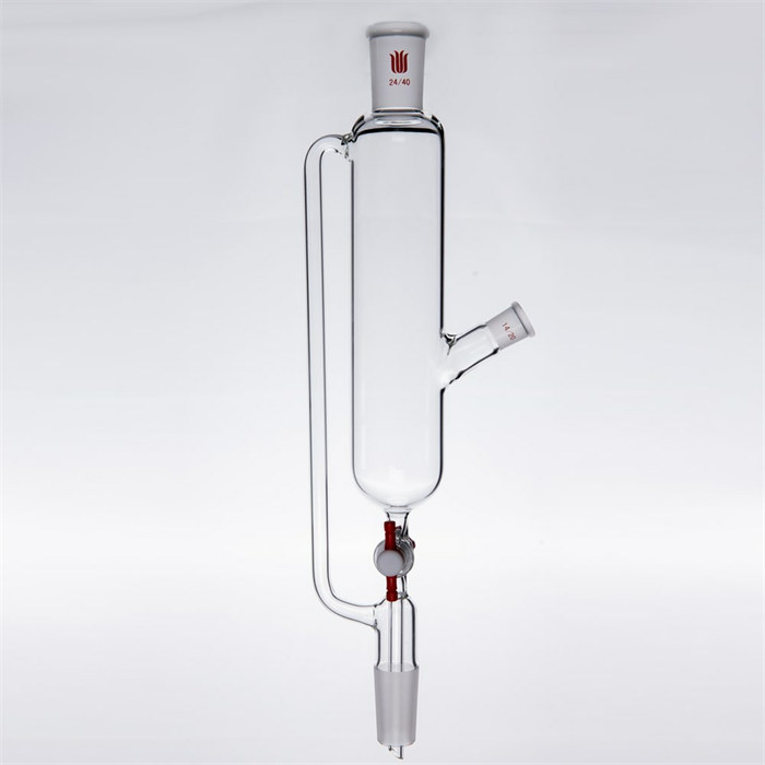 溶剂蒸馏漏斗带侧口 不要刻度,上下磨口24/40，容量：250ml - 欣维尔