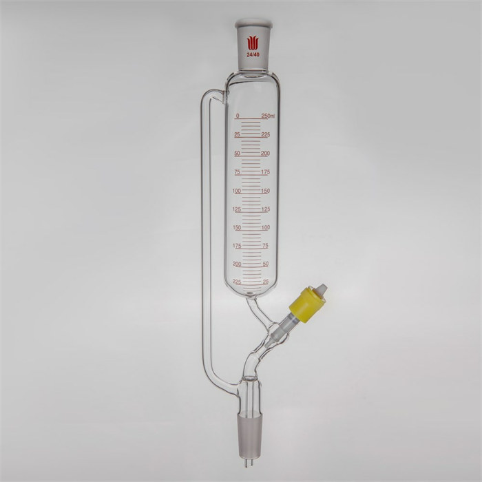 精细可调式恒压滴液漏斗,新型4mm高真空阀,250mL,24/40 - 欣维尔