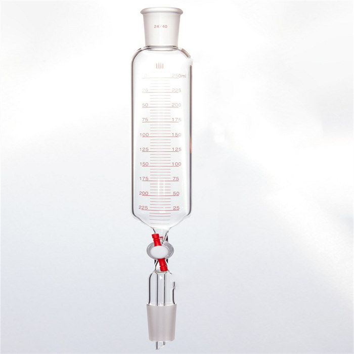 带刻度筒形滴液漏斗，磨口：24/40，容量：250ml - 欣维尔