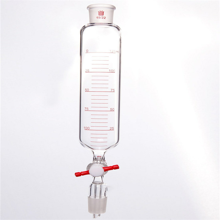 带刻度筒形滴液漏斗，磨口：19/22，容量：125ml - 欣维尔
