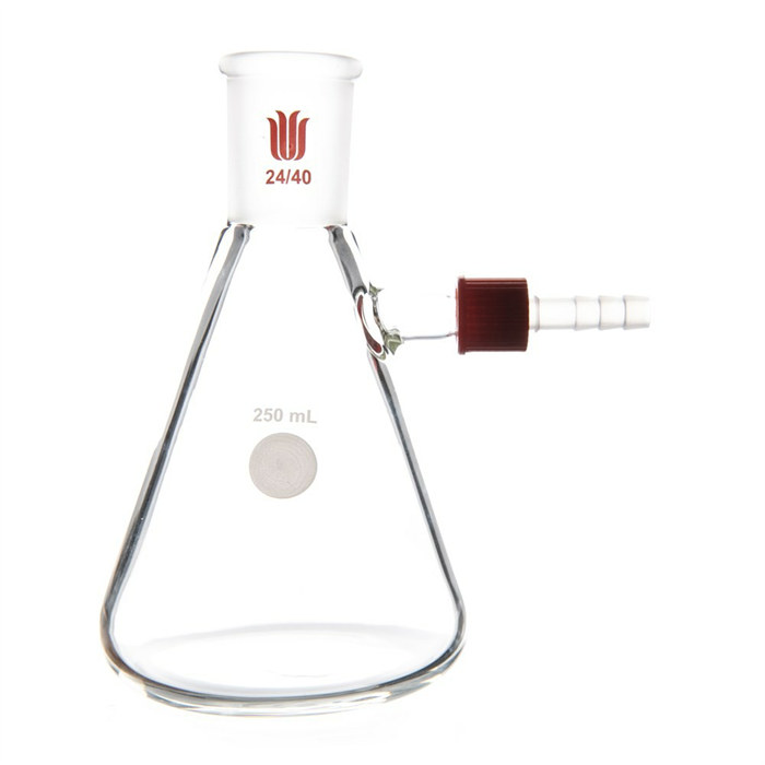 GL14可拆卸小咀抽滤三角瓶，容量：250ml,磨口：24/40 - 欣维尔