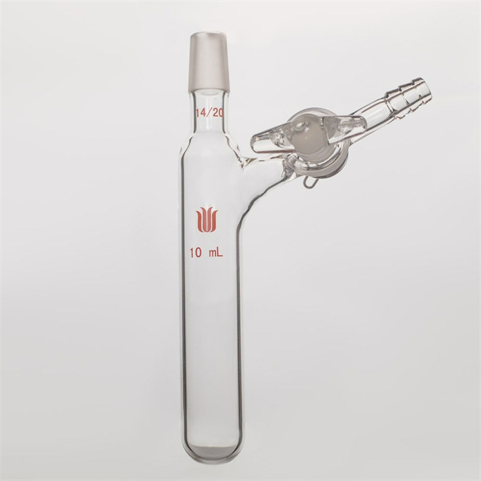 反应管,外磨口14/20,玻璃节门,10ml - 欣维尔