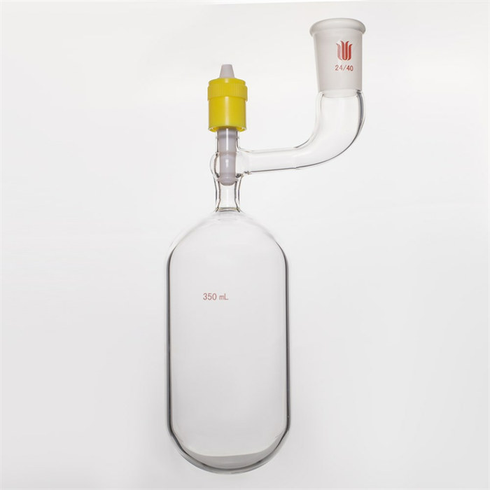 溶剂储存瓶,磨口：24/40,350ml,新型8mm高真空阀,管外径*长度70mm*140mm