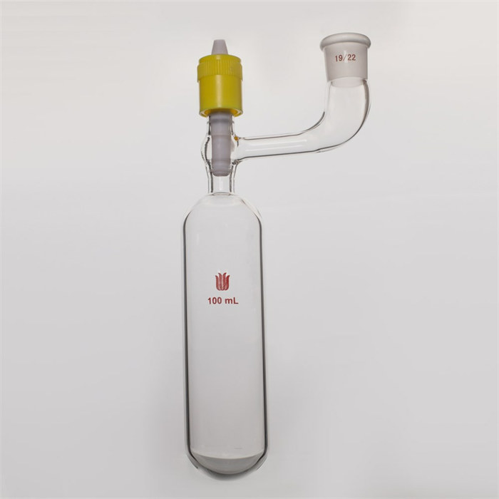 溶剂储存瓶,磨口：19/22,100ml,新型8mm高真空阀,管外径*长度40mm*140mm - 欣维尔
