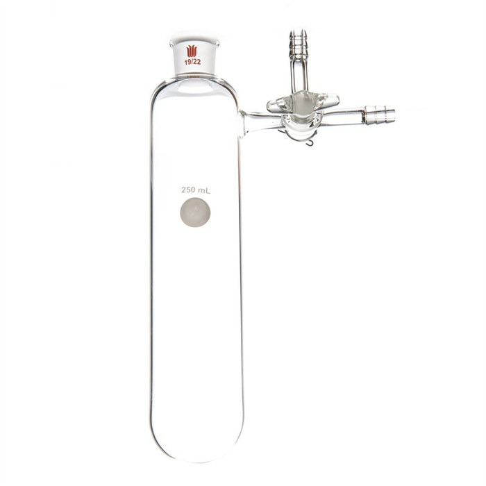 反应管，玻璃三通节门，磨口：14/20，容量：250ml