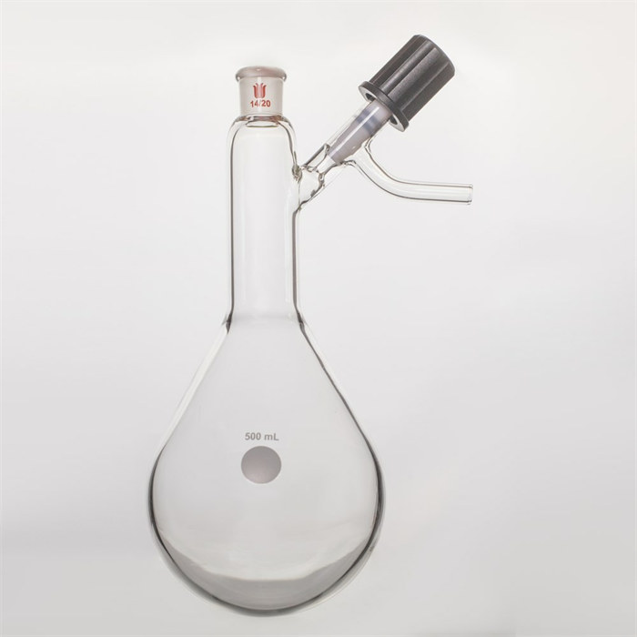 反应茄瓶,磨口:14/20,500ml,高真空阀