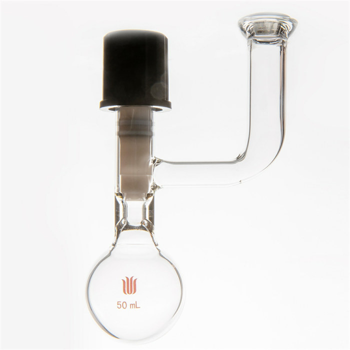 气体或液体存储球瓶,#15 O型珐琅盘,8mm高真空,容量50mL