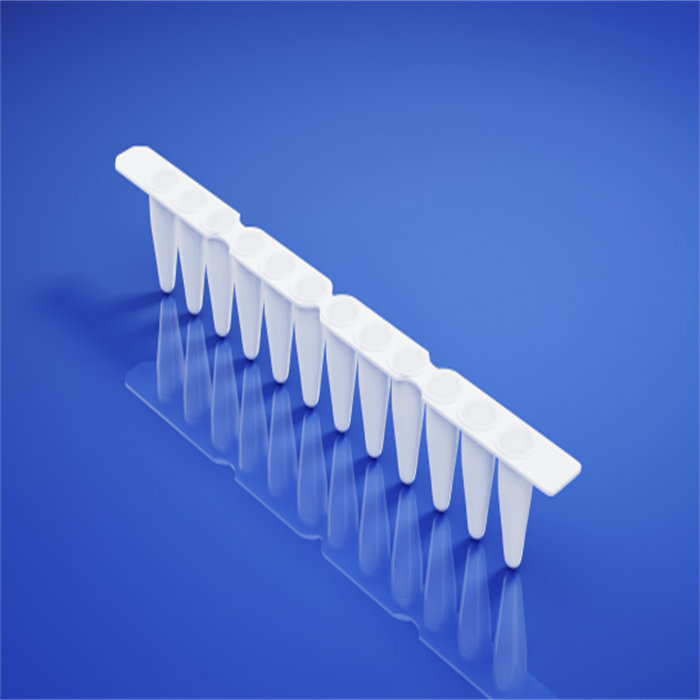 0.1ml PCR12联管 配荧光定量PCR12联管光学透明平盖 PP